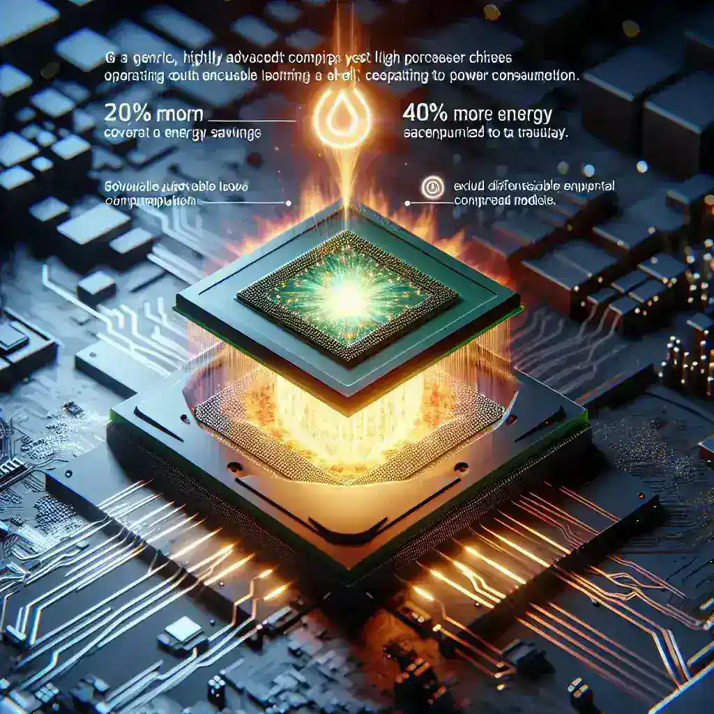 "Intel memperkenalkan prosesor baru dengan efisiensi daya 40% lebih hemat di acara peluncuran teknologi terbaru."